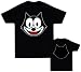 Search : Felix the Cat Face Outline Black T-Shirt Tee