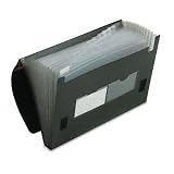 Pendaflex 82011 Poly Expanding File/Velcro Closure, 13-Pocket/Insertable Tabs, Letter, Black (82011)