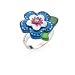 Childrens Funky Blue Fower Adjustable Costume Jewellery Fashion Ring