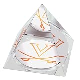 NCAA University of Virginia Cavaliers Logo Crystal Pyramid Paperweight