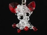41uGT29vDQL. SL160  Chihuahua Puppy Use Swarovski Crystal Cell Phone Purse Key Handmade Charm