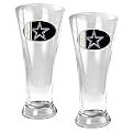 2 Pc Dallas Cowboys Pilsner Glass Set - Clear