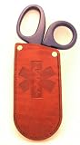 Brown STAR OF LIFE Leather Holster with Smith and Wesson Trauma Shears
