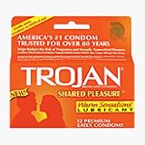 Trojan Shared Pleasure Warm Sensations Condom Qty 12 Condoms