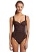 Calvin Klein Womens Cheetah Shirred One Piece Swimsuit