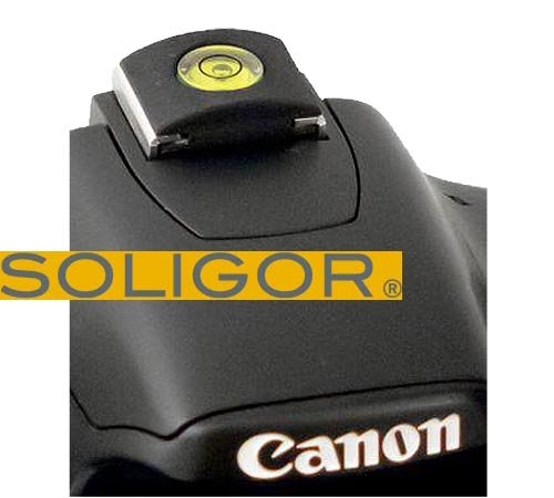 Soligor Wasserwaage für Blitzschuh der meisten (D)SLR-, Video- & Kleinbildkameras/ Universal/ Abdeckung/ Schutz 