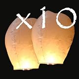 Pack x10 lanternes volantes Balloon (blanc)