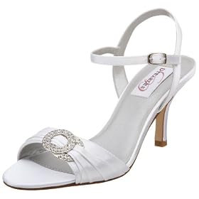 Buy Dyeables Ladies Courtney Sandal,White,7 W US by Dyeables