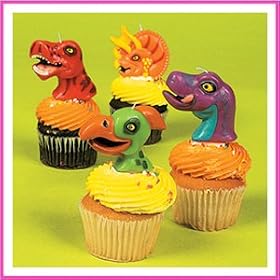Dinosaur Shaped Birthday Candles (12PC)