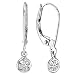 14k White or Yellow Gold Solitaire Diamond Leverback Earrings (1/3 cttw, H-I Color, I1 Clarity)