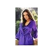 Purple Shalimar Charmeuse Babydoll Chemise, Matching Robe and Padded Hanger
