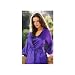 Purple Shalimar Charmeuse Babydoll Chemise, Matching Robe and Padded Hanger