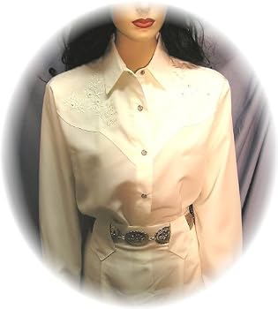 Embroidered Long Sleeve Bridal Blouse with Rhinestones, Ivory