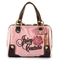 Juicy Couture Daphne Tassel Velour Satchel Bag Nardels Pink