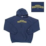 Michigan Wolverines NCAA Goalie Hooded Sweatshirt (Navy Blue)(Full Chest Logo)