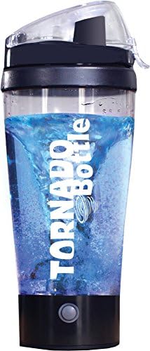 Tornado Bottle Electric Mixer, Tumbler, Protein Shaker, Water Bottle for Kitchen Sports Outdoor (16 oz, black)