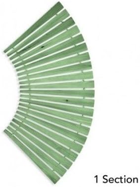 Portable Backyard Garden Cedar Wood Curved Pathway Green Set of 4 = 14 Ft
