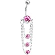 Pretty in Pink Dangle Belly Ring