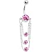 Pretty in Pink Dangle Belly Ring