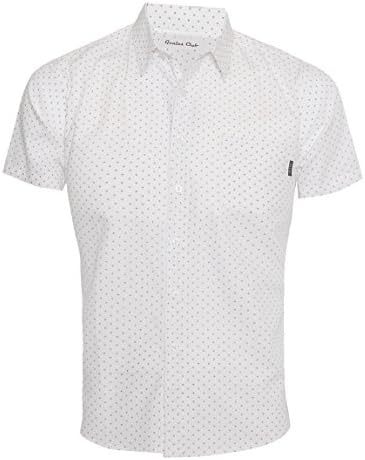 Genius Club Mens Quality Plaid Short Sleeve Casual Button Down Dress Shirt