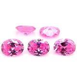 Oval cut 8*10mm 5pcs Pink Cubic Zirconia Loose CZ Stone Lot
