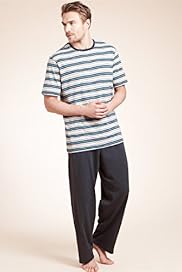 Pure Cotton Short Sleeve Striped Pyjamas