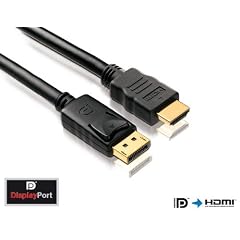 DC0012-02. L�nge: 2,00m PureLink - basic+ Serie. Zertifiziertes DisplayPort HDMI 1.3 Adapter Kabel mit 24 kt. vergoldeten Steckkontakten - VESA. FullHD 1080p, 1920x1200. DisplayPort Stecker konvertiert zu HDMI A Stecker. Dreifache Abschirmung.