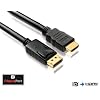 DC0012-02. L�nge: 2,00m PureLink - basic+ Serie. Zertifiziertes DisplayPort HDMI 1.3 Adapter Kabel mit 24 kt. vergoldeten Steckkontakten - VESA. FullHD 1080p, 1920x1200. DisplayPort Stecker konvertiert zu HDMI A Stecker. Dreifache Abschirmung.