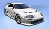 1993-1998 Toyota Supra TD3000 Widebody Complete Kit: This Complete Kit Includes TD3000 Widebody Front Bumper (102526), TD3000 Widebody Rear Bumper (102529), TD3000 Widebody Side Skirts (102531), TD3000 Front Widebody Fenders(102527),TD3000 Widebody Rear Fenders (102530), TD3000 Widebody Hood (102528), and TD3000 WidebodySpoiler (102532). We recommend the usage of hood pins for all hoods. Hood pins sold separately.