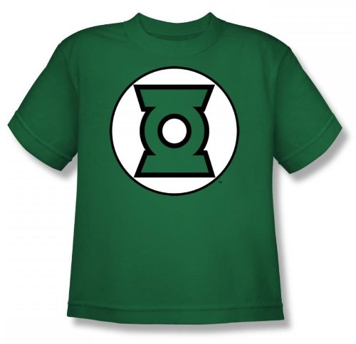  Justice League - Green Lantern Logo Youth T-Shirt In Kelly Green