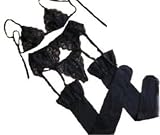 4 piece underwear set black
