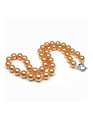 Blue Pearls - Golden Pearl Necklace - BPS 0141 Y