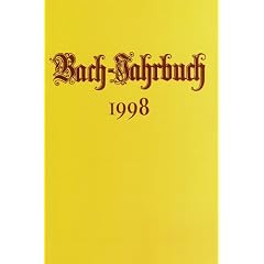 Bach-Jahrbuch 1998