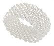 Italian Sterling Silver Designer Inspired Polished Mesh Fashion Ring