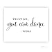Andaz Press Wedding Party Signs, Formal Black and White, 8.5-inch x 11-inch, Trust Me, You Can Dance - Vodka, 1-Pack