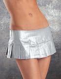 Escante Silver Pinstripe Skirt