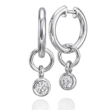 1 1/2 ct, J Color, SI1 Clarity, IGI Certified, Round Cut, Diamond Earrings in 18K Gold / White