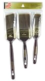 Shur-Line 00858P 1-Inch, 1-1/2-Inch, and 2-Inch One Coat Polyester Brushes, 3-Pack