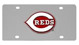 Cincinnati Reds Stainless Metal License Plate