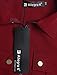 Allegra K Women's Roll Up Sleeves Multi-Pocket Safari Belted Collared Shirt Dress X-Large Burgundy