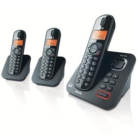 Philips CD1553B/17 DECT Series Tri Expandable Cordless Phones with Digital Answering Machine