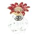 Glass Perfume Bottle - Flower Design