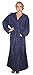 Arus Womens Pacific Long Style Full Length Robe Hooded Turkish Cotton Navy Marine Medium