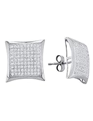 0.50CTW DIAMOND MICRO PAVE EARRINGS