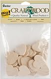Darice 9119-13 Big Value Unfinished Wood Heart, Natural, 1-Inch