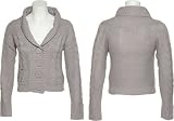 DEREK HEART Shawl Collar Cable Knit Sweater [9W098]