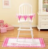 Girl's 1st Birthday High Chair Decoration Kit 2pc