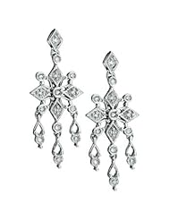 14k WHITE GOLD WOMENS EARRING LE-1855 DIAMOND 0.23CT TW