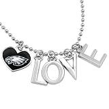 NFL Touch by Alyssa Milano Philadelphia Eagles Love Necklace with Heart Team Logo