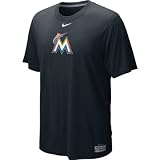 MLB Nike Miami Marlins Legend Logo Performance T-Shirt - Black (X-Large)